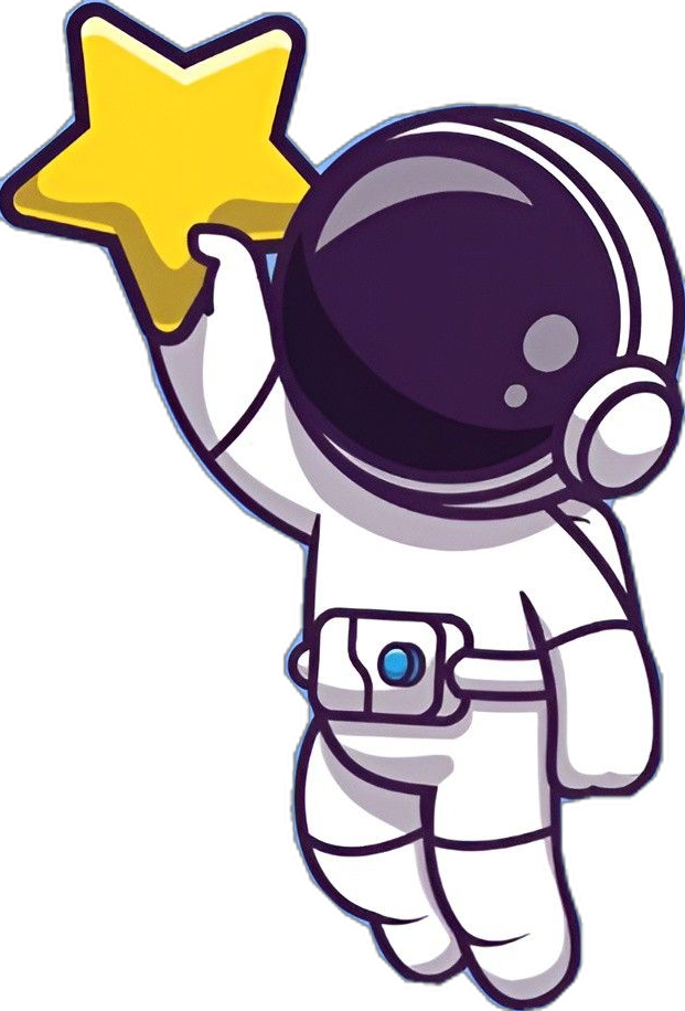 Astronaut holding a star
